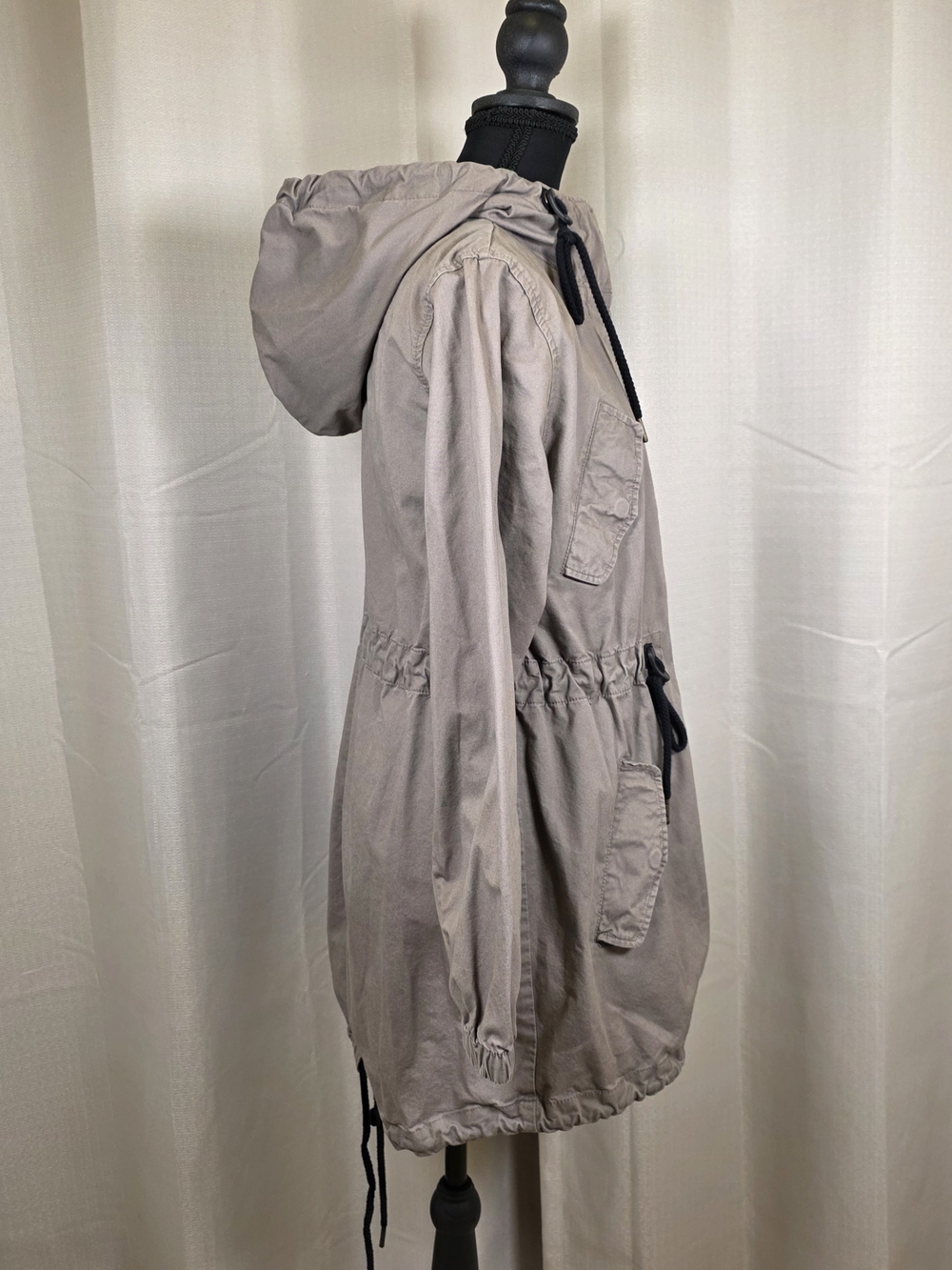 Day to Day Blu Pepper Taupe Utility Anorak Jacket Small - Picture 3 of 14